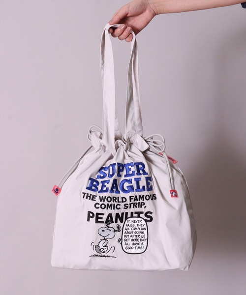 PEANUTS（ピーナッツ）の「(ACT)【PEANUTS】ヴィンテージ スタイル 2WAY 刺繍 トートバッグ（トートバッグ・レディース・アイボリー/ライトグレー・ONE SIZE）」の20枚目の写真