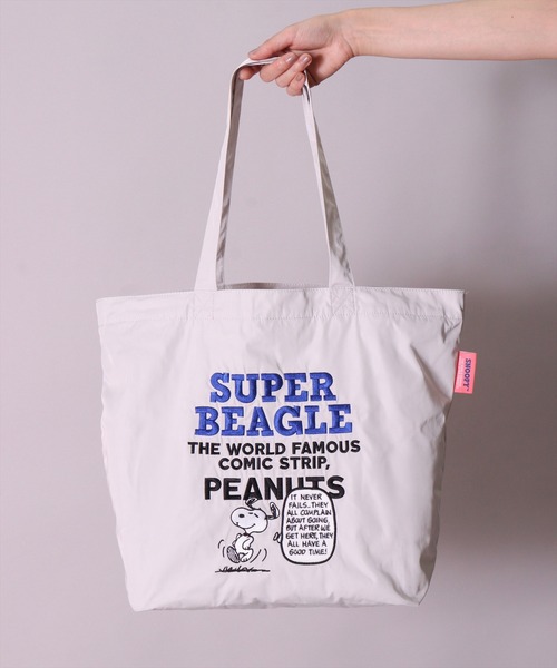 PEANUTS（ピーナッツ）の「(ACT)【PEANUTS】ヴィンテージ スタイル 2WAY 刺繍 トートバッグ（トートバッグ・レディース・アイボリー/ライトグレー・ONE SIZE）」の21枚目の写真