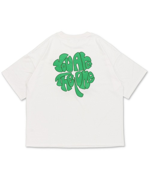 セール】半袖オーバーサイズTシャツ/クローバー/バックプリント
