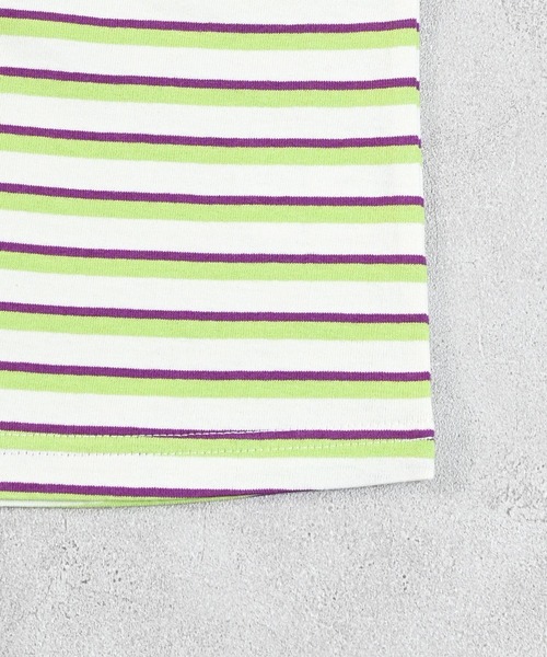 MARKEY'S（マーキーズ）の「先染めボーダーリンガーTシャツ（Tシャツ/カットソー・キッズ・ブラウン/オフホワイト/ライトピンク・100/110/95/90/150/140/130/120/80）」の17枚目の写真