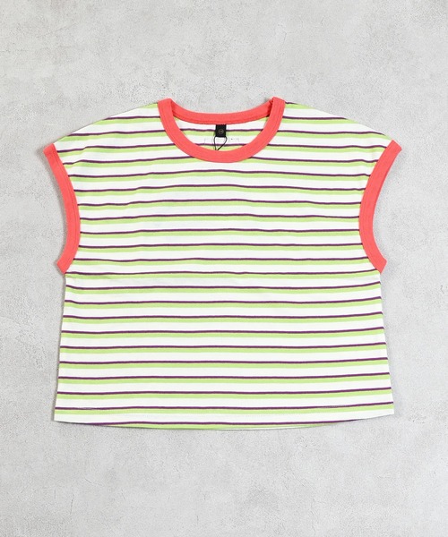 MARKEY'S（マーキーズ）の「先染めボーダーリンガーTシャツ（Tシャツ/カットソー・キッズ・ブラウン/オフホワイト/ライトピンク・100/110/95/90/150/140/130/120/80）」の14枚目の写真
