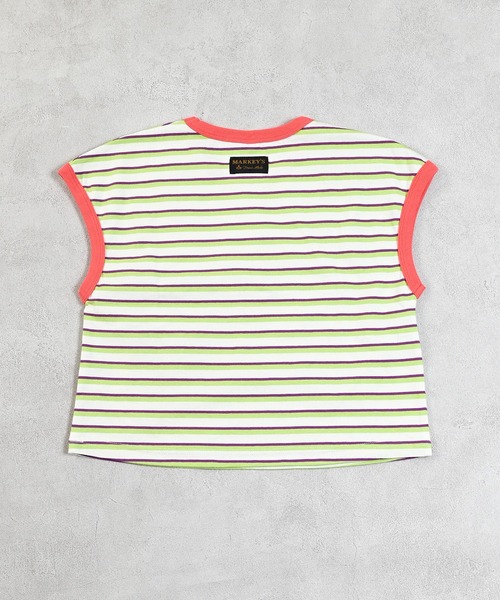 MARKEY'S（マーキーズ）の「先染めボーダーリンガーTシャツ（Tシャツ/カットソー・キッズ・ブラウン/オフホワイト/ライトピンク・100/110/95/90/150/140/130/120/80）」の15枚目の写真