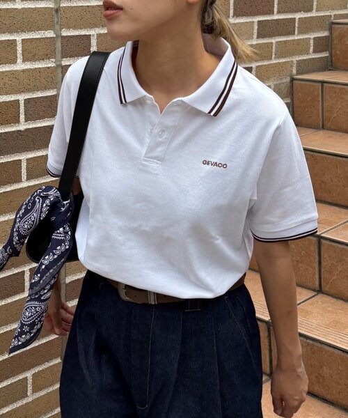 GEVACO（ゲバコ）の「【GEVACO】半袖ポロシャツ（ポロシャツ・レディース・グレー/ホワイト/グリーン・SMALL/MEDIUM/LARGE）」の21枚目の写真