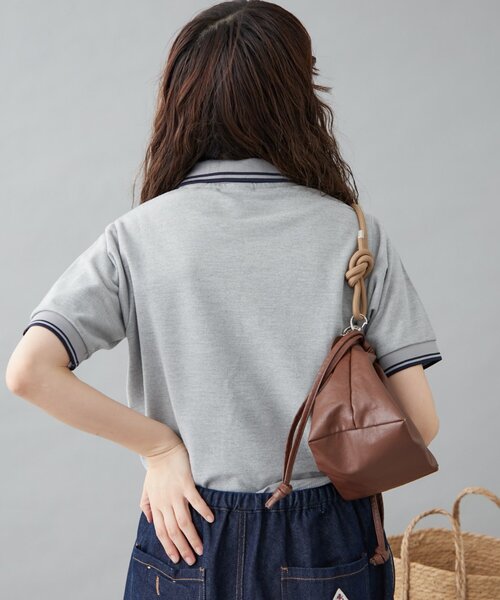 GEVACO（ゲバコ）の「【GEVACO】半袖ポロシャツ（ポロシャツ・レディース・グレー/ホワイト/グリーン・SMALL/MEDIUM/LARGE）」の8枚目の写真