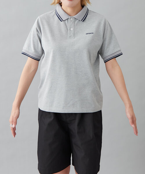 GEVACO（ゲバコ）の「【GEVACO】半袖ポロシャツ（ポロシャツ・レディース・グレー/ホワイト/グリーン・SMALL/MEDIUM/LARGE）」の14枚目の写真