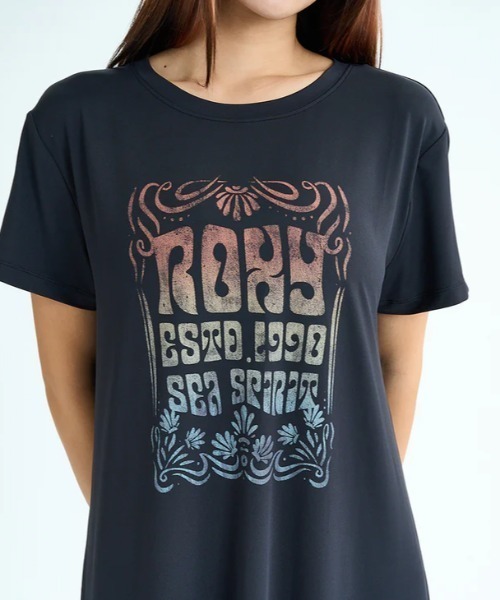 ROXY(ロキシー)の「SEA SPIRIT DRESS /ロキシーフロントプリント水陸両用UVカット速乾塩素対応ラッシュガードワンピース(水着)(ラッシュガード・レディース・ホワイト/ブラック・MEDIUM/LARGE/SMALL)」の12枚目の写真