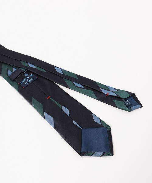FRANCO BASSI（フランコバッシ）の「FRANCO BASSI / シルク ダイヤ柄 ネクタイ（ネクタイ・メンズ・グリーン/ブルー系その他4・ONE SIZE）」の3枚目の写真