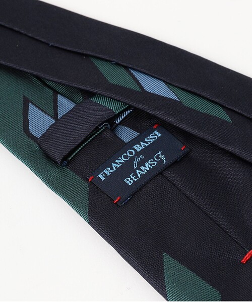 FRANCO BASSI（フランコバッシ）の「FRANCO BASSI / シルク ダイヤ柄 ネクタイ（ネクタイ・メンズ・グリーン/ブルー系その他4・ONE SIZE）」の4枚目の写真