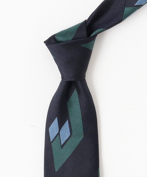 FRANCO BASSI（フランコバッシ）の「FRANCO BASSI / シルク ダイヤ柄 ネクタイ（ネクタイ・メンズ・グリーン/ブルー系その他4・ONE SIZE）」の5枚目の写真