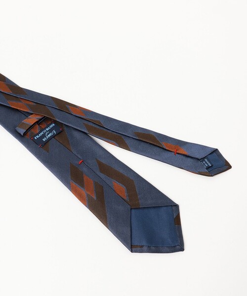 FRANCO BASSI（フランコバッシ）の「FRANCO BASSI / シルク ダイヤ柄 ネクタイ（ネクタイ・メンズ・グリーン/ブルー系その他4・ONE SIZE）」の6枚目の写真