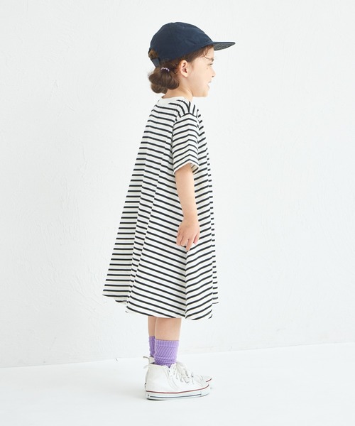 pairmanon（ペアマノン）の「【UVカット】【吸水速乾】【接触冷感】サマーファンクション 総柄ワンピース（ワンピース・キッズ・ホワイト/ホワイト系その他2/ブラック・100/110/120/130/140/150/90）」の20枚目の写真