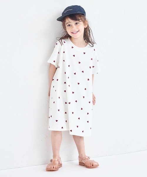 pairmanon（ペアマノン）の「【UVカット】【吸水速乾】【接触冷感】サマーファンクション 総柄ワンピース（ワンピース・キッズ・ホワイト/ホワイト系その他2/ブラック・100/110/120/130/140/150/90）」の8枚目の写真