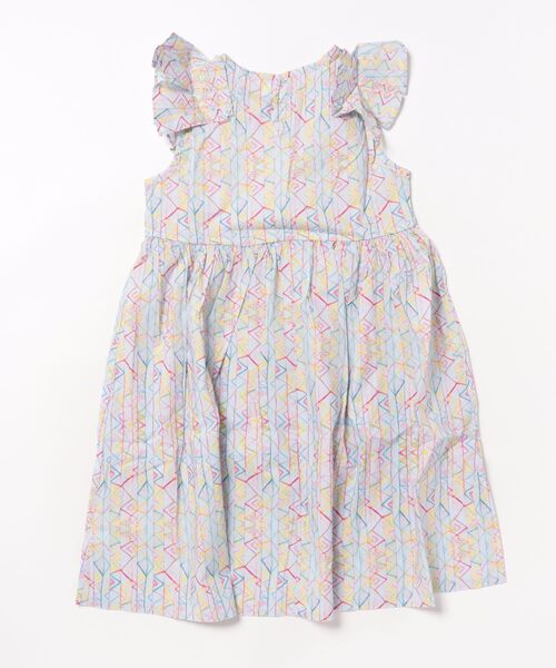 aimoha（アイモハ）の「【aimoha-KIDS-】肩フリル総柄ワンピース (SS)（ワンピース・キッズ・ブルー・110/120/130/140/150）」の8枚目の写真