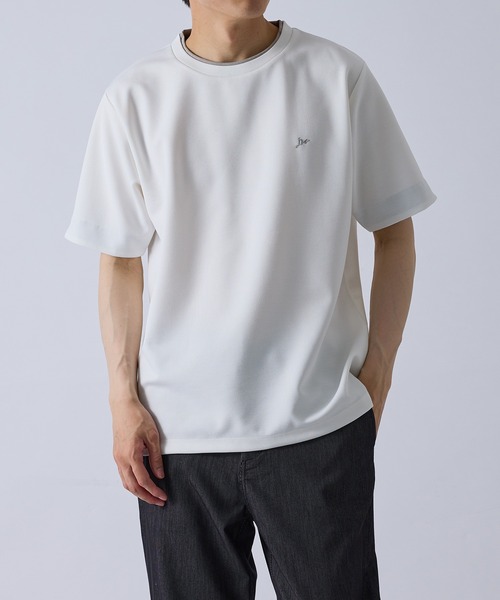 j.n.r.d(ジェー・エヌ・アール・ディー)の「j.n.r.d/バーズアイデザインTシャツ(Tシャツ/カットソー・メンズ・ネイビー/ホワイト・L/LL/M)」の1枚目の写真