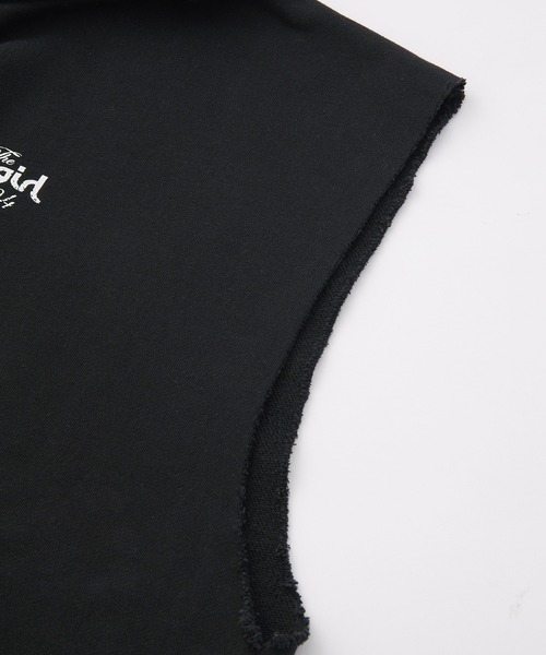 X-girl(エックスガール)の「DISTRESSED CIRCLE LOGO ZIP UP SWEAT VEST(ベスト・レディース・アッシュ/ブラック/ブラウン・S/M)」の8枚目の写真