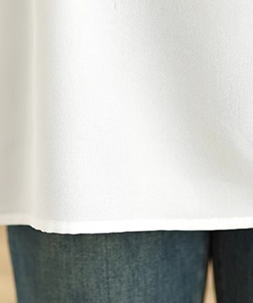 Beststore(ベストストア)の「フレア袖 シフォン ブラウス 深Vネック ゆったり(シャツ/ブラウス・レディース・ホワイト/ブラック/ネイビー・FREE)」の18枚目の写真