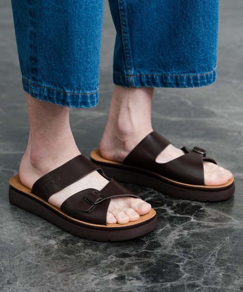 U.S. POLO ASSN.(ユーエスポロアッスン)の「新色追加 U.S. POLO ASSN. ユーエスポロアッスン ワンポイントロゴ入りフェイクレザーワンベルトバックルサンダル(サンダル・メンズ・ブラック/ブラウン/ベージュ・M/L/XL)」の14枚目の写真