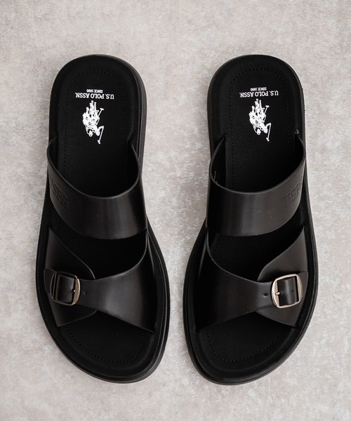 U.S. POLO ASSN.(ユーエスポロアッスン)の「新色追加 U.S. POLO ASSN. ユーエスポロアッスン ワンポイントロゴ入りフェイクレザーワンベルトバックルサンダル(サンダル・メンズ・ブラック/ブラウン/ベージュ・M/L/XL)」の16枚目の写真