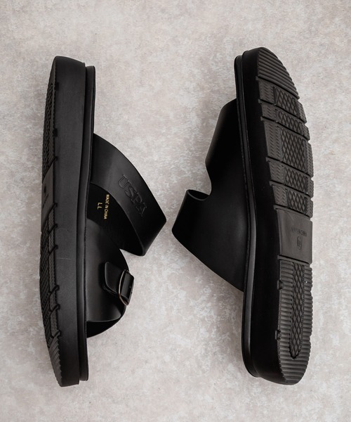 U.S. POLO ASSN.(ユーエスポロアッスン)の「新色追加 U.S. POLO ASSN. ユーエスポロアッスン ワンポイントロゴ入りフェイクレザーワンベルトバックルサンダル(サンダル・メンズ・ブラック/ブラウン/ベージュ・M/L/XL)」の17枚目の写真