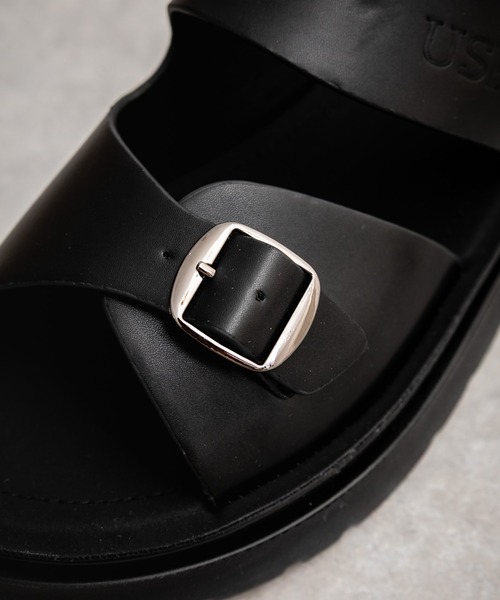 U.S. POLO ASSN.(ユーエスポロアッスン)の「新色追加 U.S. POLO ASSN. ユーエスポロアッスン ワンポイントロゴ入りフェイクレザーワンベルトバックルサンダル(サンダル・メンズ・ブラック/ブラウン/ベージュ・M/L/XL)」の9枚目の写真
