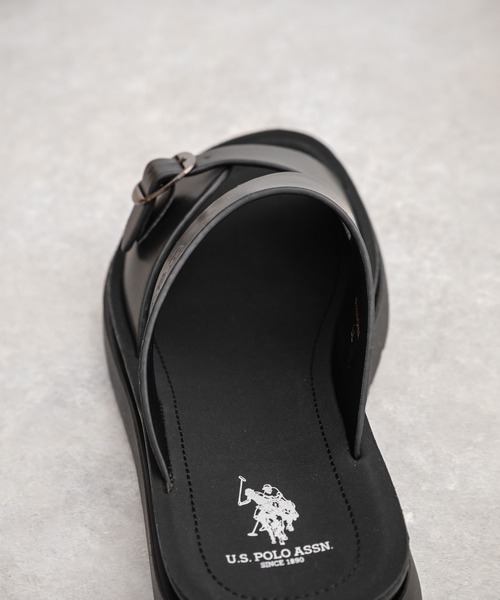 U.S. POLO ASSN.(ユーエスポロアッスン)の「新色追加 U.S. POLO ASSN. ユーエスポロアッスン ワンポイントロゴ入りフェイクレザーワンベルトバックルサンダル(サンダル・メンズ・ブラック/ブラウン/ベージュ・M/L/XL)」の13枚目の写真