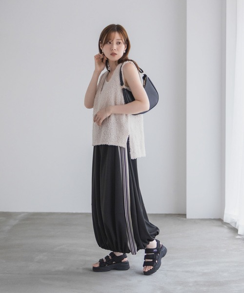 NAVY（ネイビー）の「nAvy ラインバルーンスカート（スカート・レディース・ブラック/チャコールグレー・M/L）」の9枚目の写真