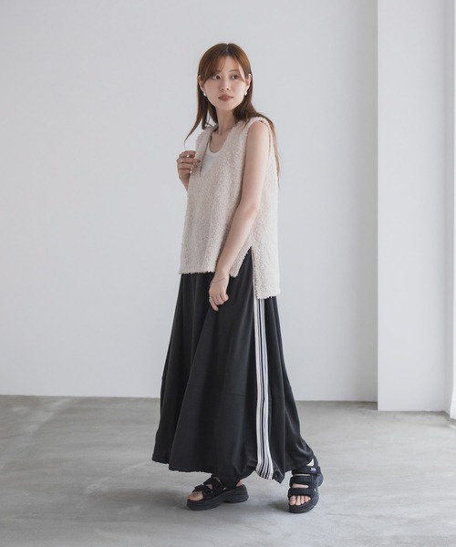 NAVY（ネイビー）の「nAvy ラインバルーンスカート（スカート・レディース・ブラック/チャコールグレー・M/L）」の10枚目の写真