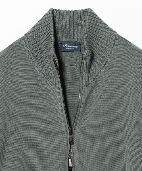 BEAMS F(ビームスエフ)の「DRUMOHR / 8ゲージ フルジップ ニット(ニット/セーター・メンズ・ネイビー/グレー系その他・46/48)」の4枚目の写真