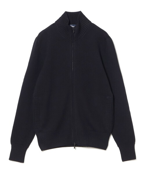 BEAMS F(ビームスエフ)の「DRUMOHR / 8ゲージ フルジップ ニット(ニット/セーター・メンズ・ネイビー/グレー系その他・46/48)」の8枚目の写真