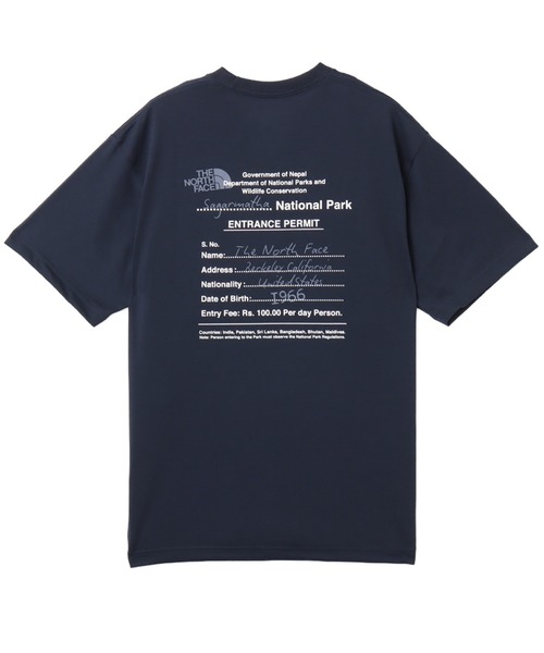 THE NORTH FACE(ザノースフェイス)の「THE NORTH FACE S/S Entrance Permission Tee / ザ ノース フェイス ショートスリーブ エントランス プレミッション Tシャツ(Tシャツ/カットソー・メンズ・ネイビー/ホワイト/ブラック・S/M/L/XL/XXL)」の3枚目の写真