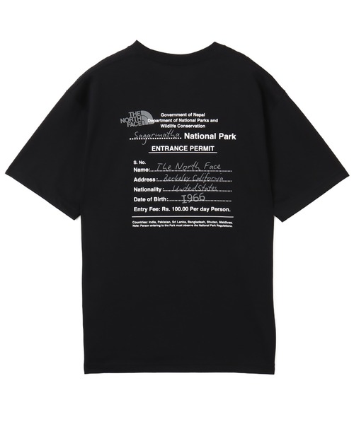 THE NORTH FACE(ザノースフェイス)の「THE NORTH FACE S/S Entrance Permission Tee / ザ ノース フェイス ショートスリーブ エントランス プレミッション Tシャツ(Tシャツ/カットソー・メンズ・ネイビー/ホワイト/ブラック・S/M/L/XL/XXL)」の2枚目の写真