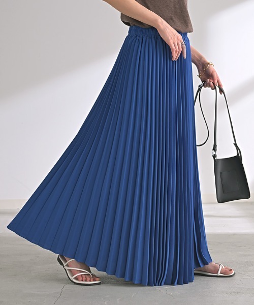 選べる着丈＞ 細プリーツ or 太プリーツ ロングスカート（スカート
