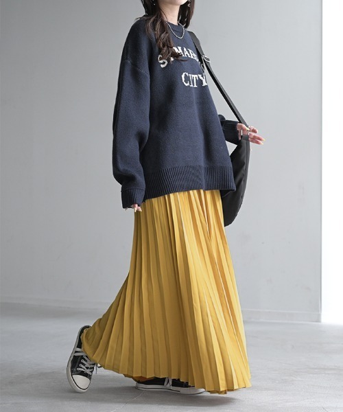 選べる着丈＞ 細プリーツ or 太プリーツ ロングスカート（スカート