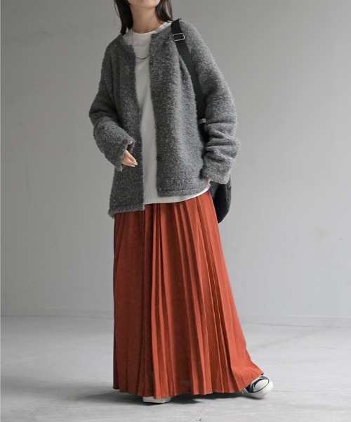 選べる着丈＞ 細プリーツ or 太プリーツ ロングスカート（スカート