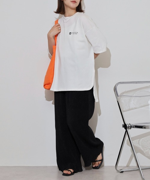 myke(ミーカ)の「myke ビッグシルエット サークルプリントTシャツ(Tシャツ/カットソー・レディース・オフホワイト/ブルー/ブラック/ホワイト・M)」の9枚目の写真