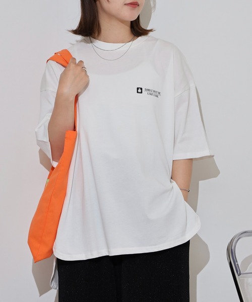 myke(ミーカ)の「myke ビッグシルエット サークルプリントTシャツ(Tシャツ/カットソー・レディース・オフホワイト/ブルー/ブラック/ホワイト・M)」の5枚目の写真