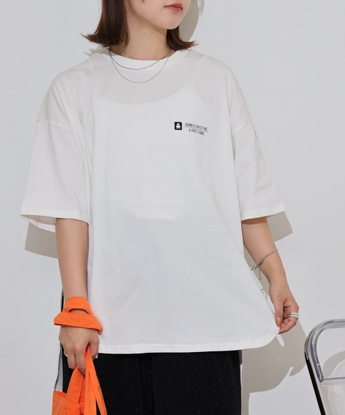 myke(ミーカ)の「myke ビッグシルエット サークルプリントTシャツ(Tシャツ/カットソー・レディース・オフホワイト/ブルー/ブラック/ホワイト・M)」の6枚目の写真