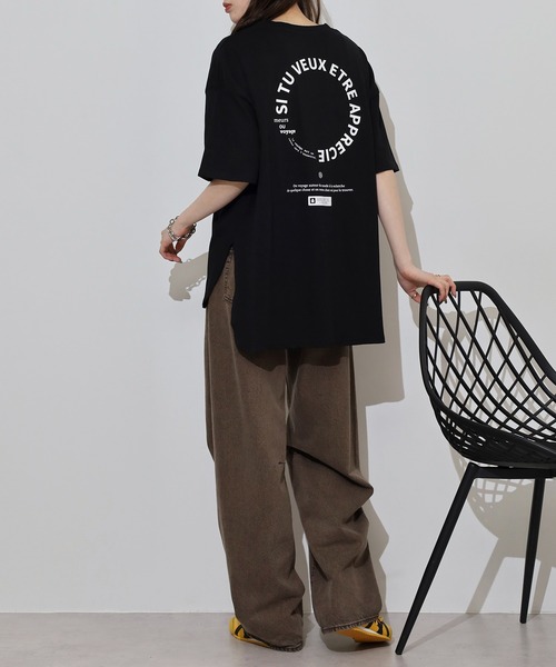 myke(ミーカ)の「myke ビッグシルエット サークルプリントTシャツ(Tシャツ/カットソー・レディース・オフホワイト/ブルー/ブラック/ホワイト・M)」の22枚目の写真