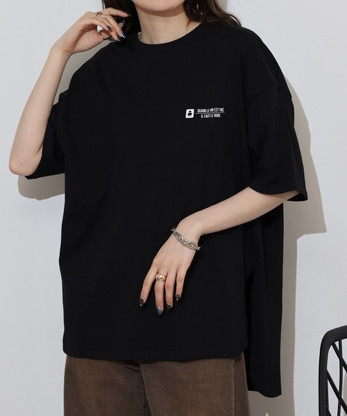 myke(ミーカ)の「myke ビッグシルエット サークルプリントTシャツ(Tシャツ/カットソー・レディース・オフホワイト/ブルー/ブラック/ホワイト・M)」の17枚目の写真