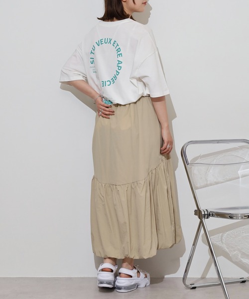 myke(ミーカ)の「myke ビッグシルエット サークルプリントTシャツ(Tシャツ/カットソー・レディース・オフホワイト/ブルー/ブラック/ホワイト・M)」の16枚目の写真