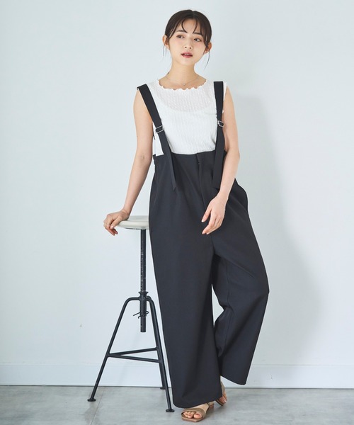 mil（ミル）の「カット楊柳 メロウタンクトップ（Tシャツ/カットソー・レディース・オフホワイト/ブラック・ONE SIZE）」の15枚目の写真