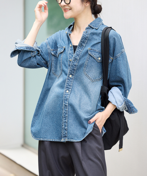 WEB限定/追加》LE DENIM BDUシャツ（シャツ/ブラウス）｜SLOBE
