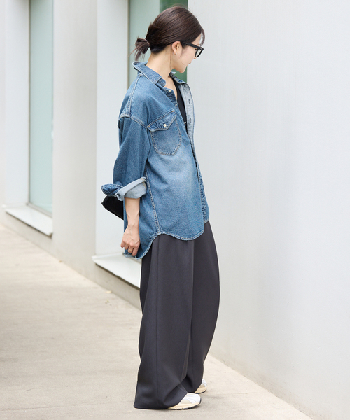 新品未使用　スローブイエナ　LE DENIM WING SLEEVE シャツ WEB限定/追加》LE DENIM BDUシャツ（シャツ/ブラウス）｜SLOBE