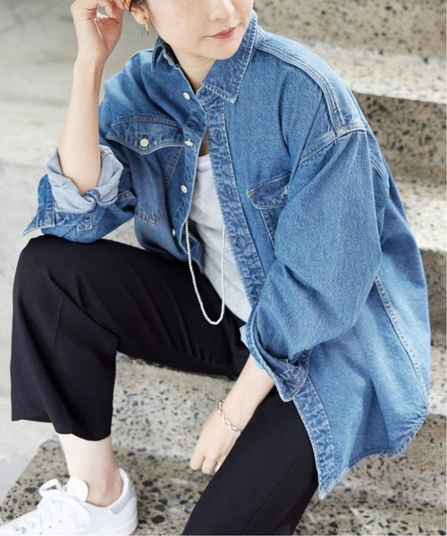 新品タグ付き！SLOBE IENA  LE DENIMライトオンスBDUシャツ SLOBE IENA】LE DENIMライトオンスBDUシャツ FREE