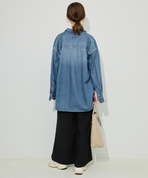 新品未使用　スローブイエナ　LE DENIM WING SLEEVE シャツ LE DENIM WING SLEEVE シャツ（シャツ／ブラウス）｜SLOBE IENA