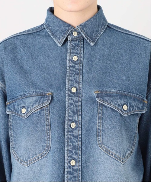 新品未使用　スローブイエナ　LE DENIM WING SLEEVE シャツ WEB限定/追加》LE DENIM BDUシャツ（シャツ/ブラウス）｜SLOBE