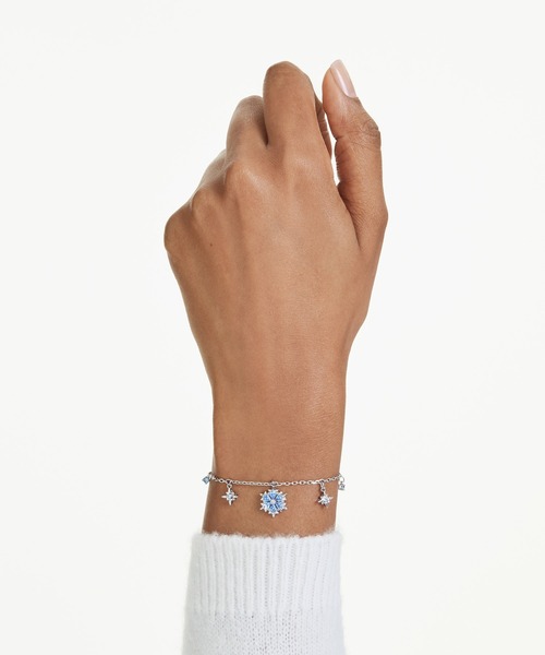 SWAROVSKI(スワロフスキー)の「【公式】【スワロフスキー】Magic ブレスレット, スノーフレーク, ブルー, ロジウム・プレーティング(ブレスレット・レディース・ブルー・M)」の2枚目の写真