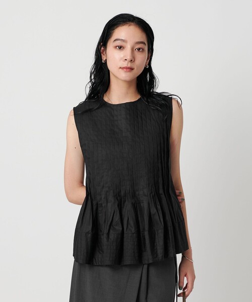 「BEAUTY&YOUTH UNITED ARROWS」 ノースリーブブラウス FREE ブラック レディース ピンタックノースリーブブラウス（シャツ/ブラウス