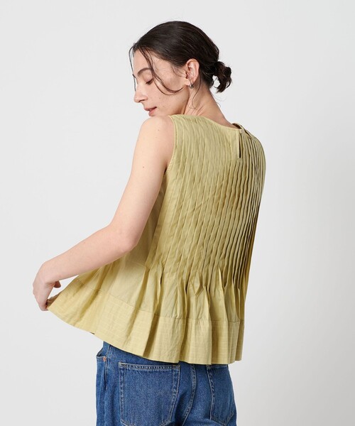 BEAUTY&YOUTH UNITED ARROWS(ビューティーアンドユースユナイテッドアローズ)の「ピンタックノースリーブブラウス(シャツ/ブラウス・レディース・ブラック/オフホワイト/ライム・FREE)」の12枚目の写真