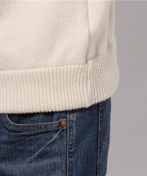 ivory court（アイボリーコート）の「7G フェアアイル モックネック ニット◆（ニット/セーター・メンズ・レッド/ネイビー/ホワイト×ホワイト・38/40）」の8枚目の写真